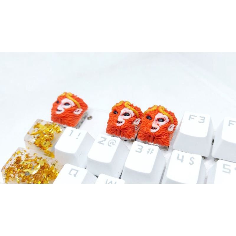 Keycap resin Wukong(Ngộ Không) clone tone cam trang trí bàn phím cơ gaming