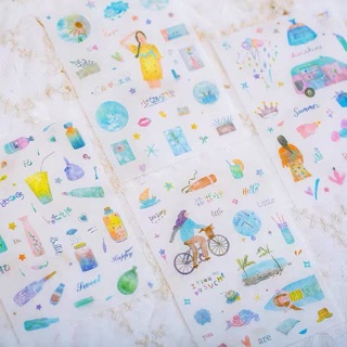 Set 4 tấm sticker chủ đề Enjoy life