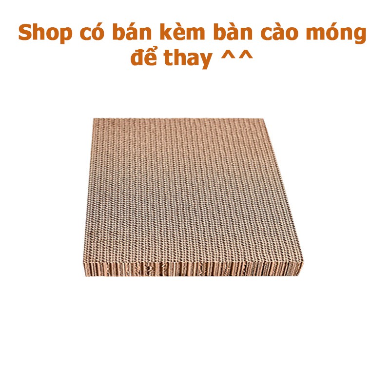 Bàn Cào Móng Cho Mèo Kích Thước Lớn - Kết Hợp Với Trụ Cào Móng Kèm Đồ Chơi (3 Trong 1)