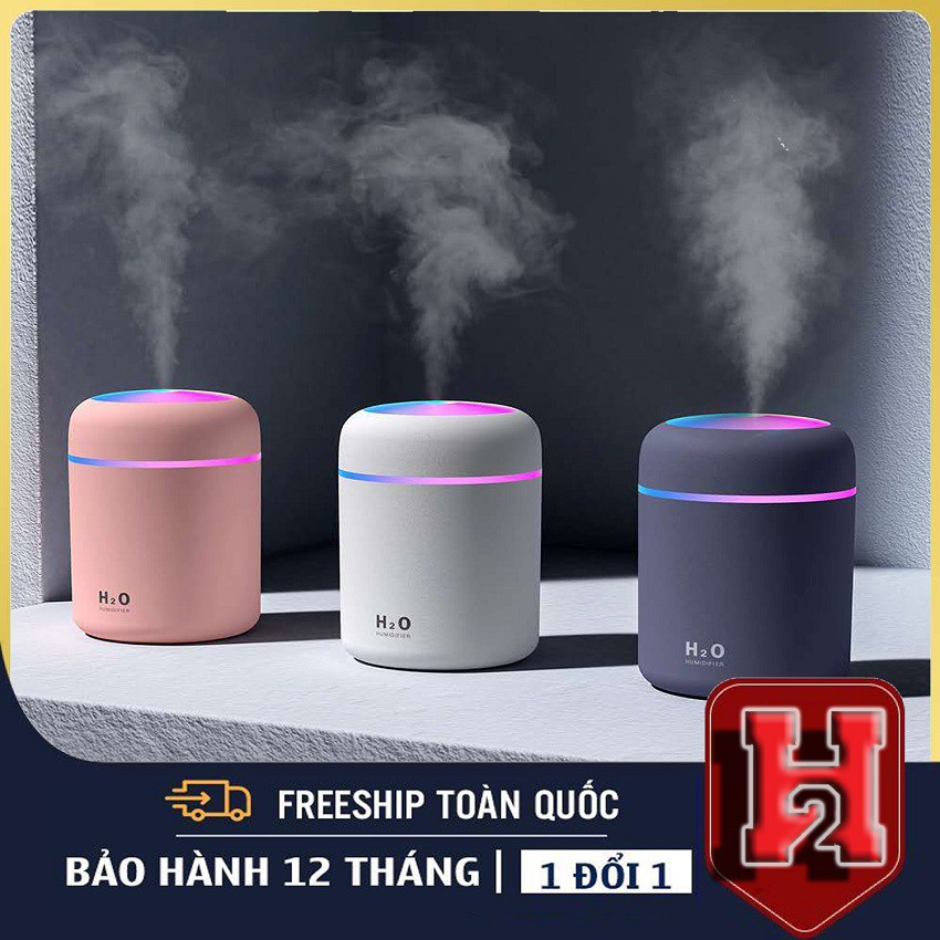 ❤️SIÊU HOT HIT❤️Máy Phun Sương Tạo Ẩm, Máy Khuếch Tán Tinh Dầu Khử Mùi Ô Tô Có Đèn Led Phát Sáng Nhiều Màu❤️