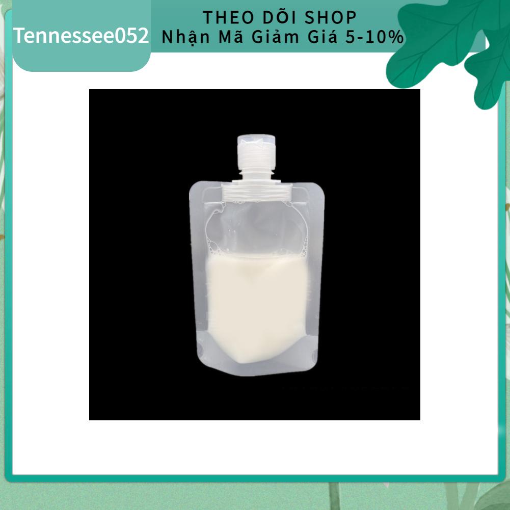 Tennessee052 Refillable Empty Squeeze Pouch Cosmetic Lotion Shampoo Plastic Spout Foldable Sample Containers for Travel