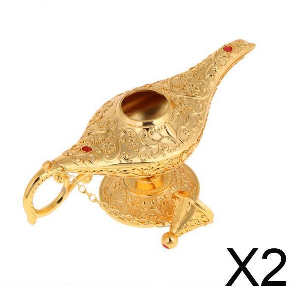 [CHIWANJI] 2xVintage Aladdin Genie Light Lamp Tabletop Accent Decorations