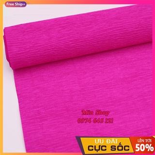 Giấy nhăn cuộn [Free Ship] Giấy gấp làm hoa (cuộn 50cm*2.5m)