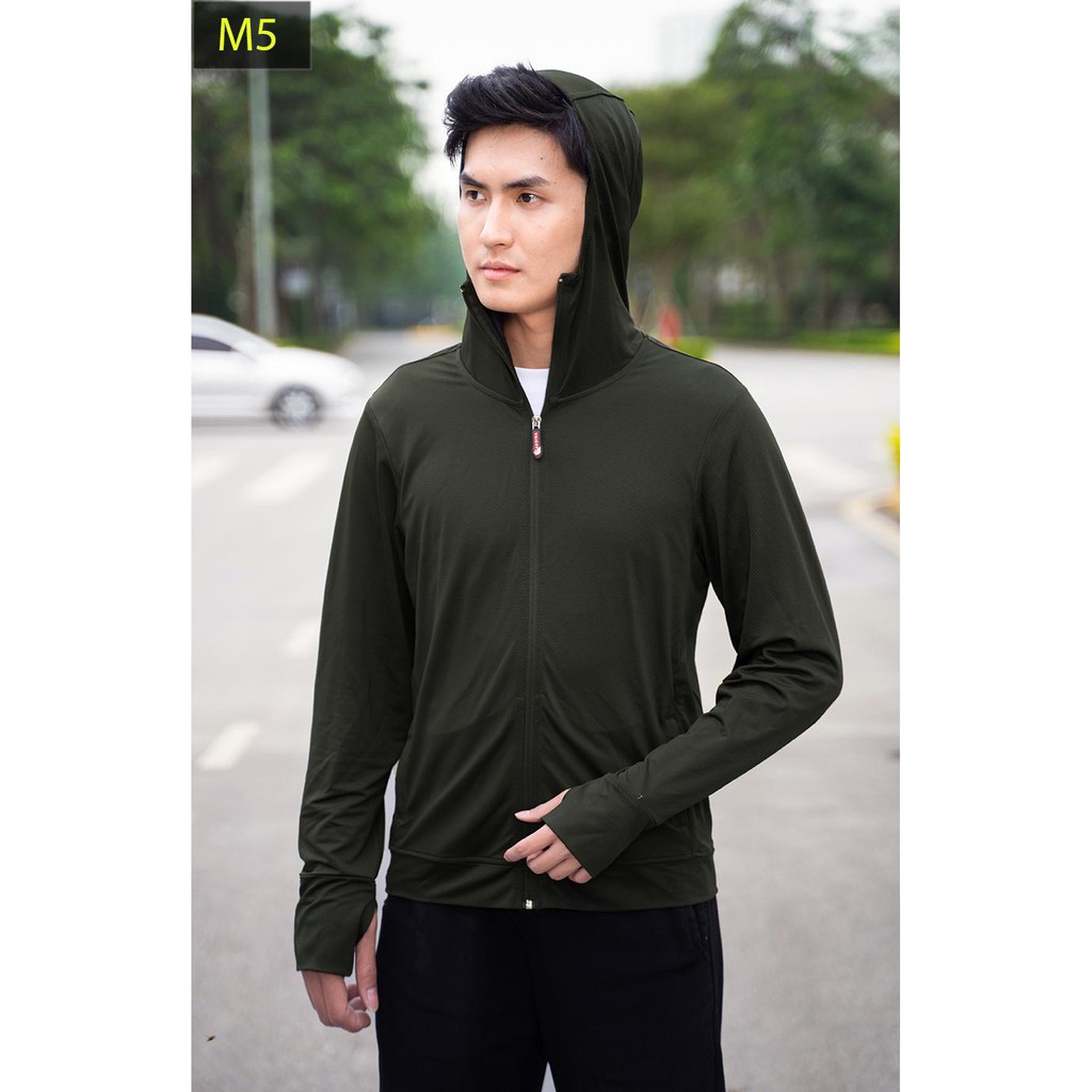 Áo Chống Nắng Nam CARDINA Chất Thun Lạnh - Tặng Kèm Khẩu Trang