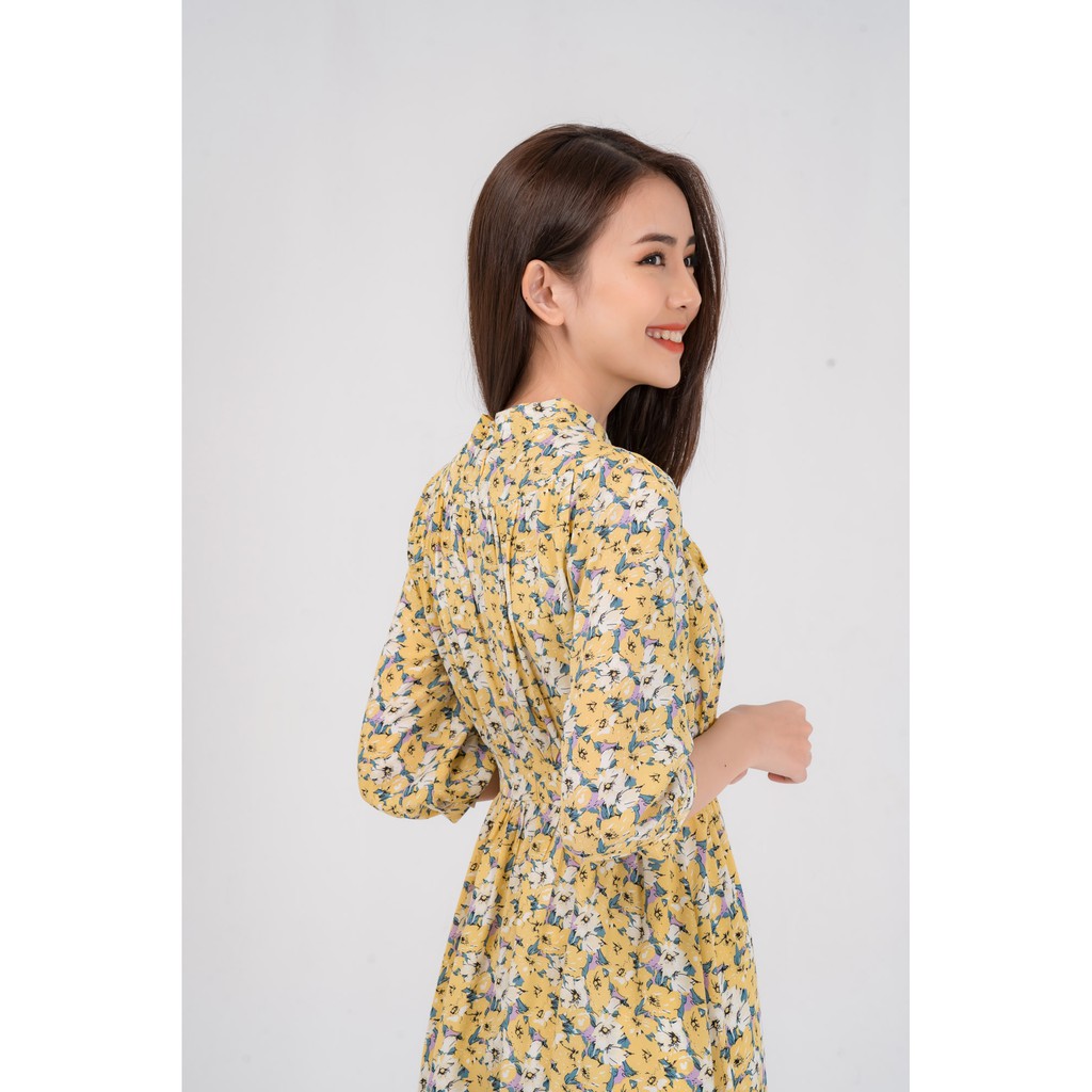 Đầm Yody Hoa Cổ Nơ Chân Xòe Nhún Điệu Đà Nữ Tính | BigBuy360 - bigbuy360.vn