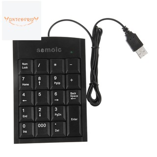 Bàn phím số mini USB màu đen cho máy tính Laptop