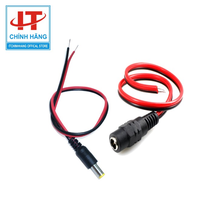 Dây Nối Nguồn Camera Gồm 1 Jack Đực - 1 Jack Cái - Dễ Thi Công
