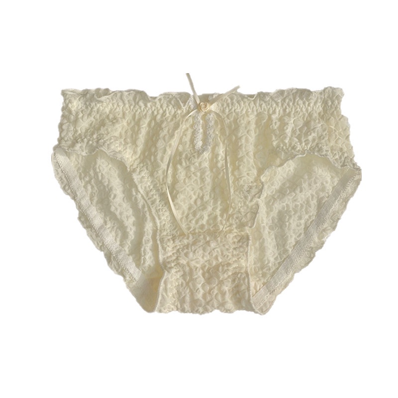 Quần Lót cotton Tinh Khiết Gợi Cảm Ngọt Ngào Màu Kem Cho Nữ