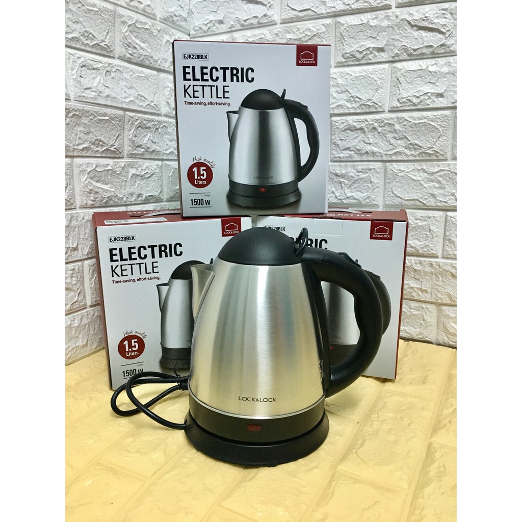 Ấm Đun Nước Siêu Tốc Lock&Lock 1.5L - EJK228 Màu Bạc