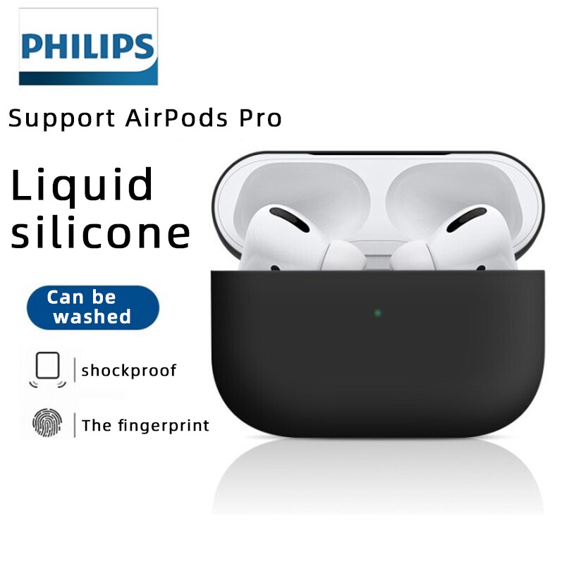 Vỏ Bảo Vệ Hộp Sạc Tai Nghe Bluetooth Không Dây Bằng Silicon Chống Rơi Philips Airpods Pro3 / 2 / 1