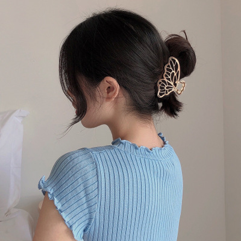 Kẹp Tóc Kim Loại Hình Bướm Thời Trang Cho Nữ