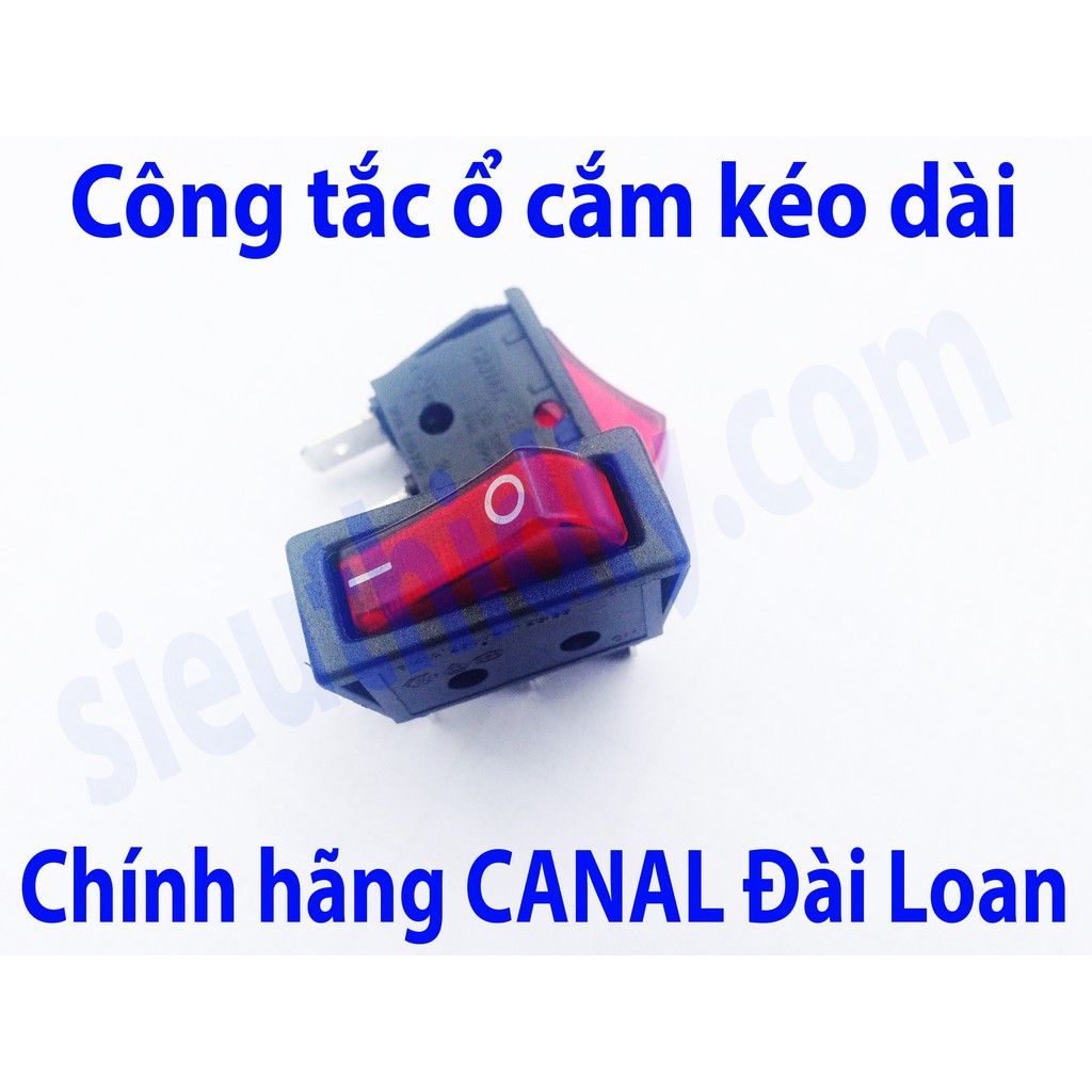 Công tắc 32x13.9mm 16A CANAL RH110 Đài Loan có đèn - không đèn, 2 chế độ - 3 chế độ