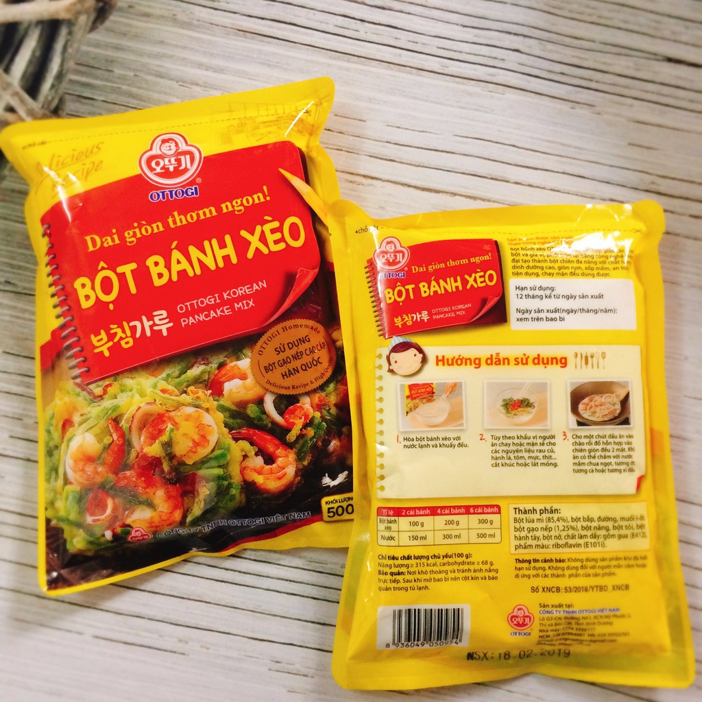 500G BỘT BÁNH XÈO DAI GIÒN HÀN QUỐC