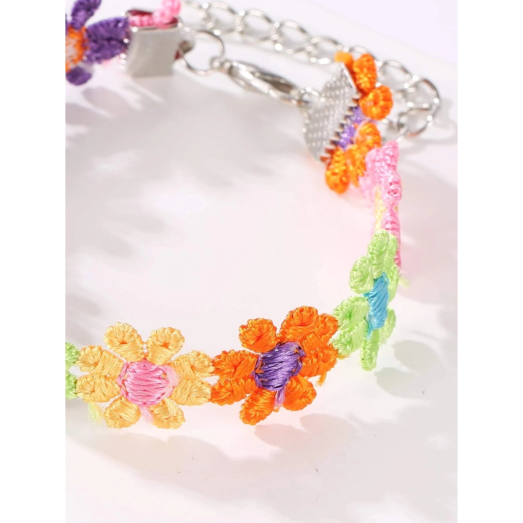 Vòng tay hoa nhiều màu y2k