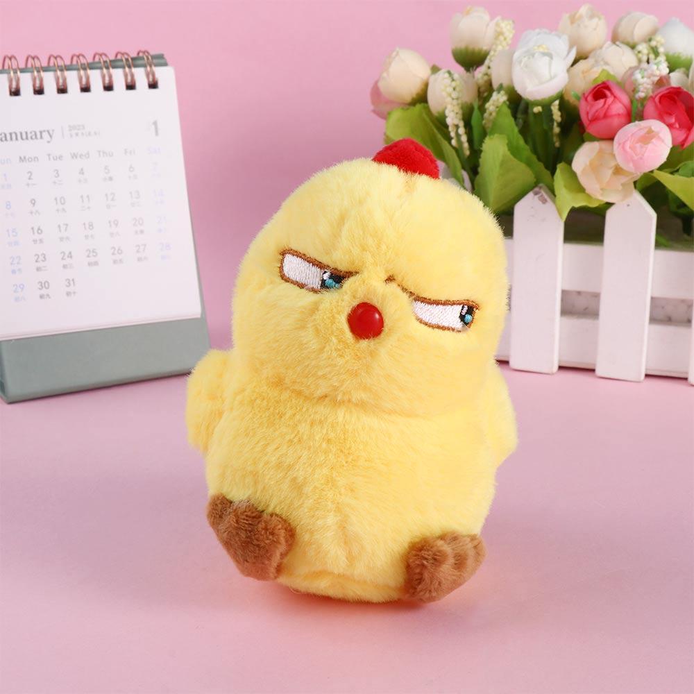 DARNELL Móc Khóa Gà Nhồi Bông Màu Vàng Đáng Yêu