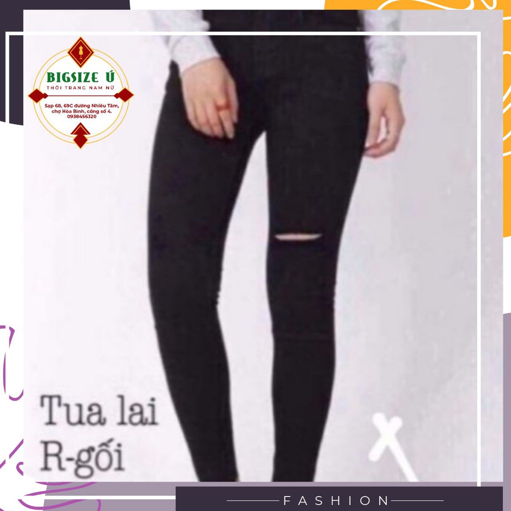 Quần jeans dài đen bigsize!