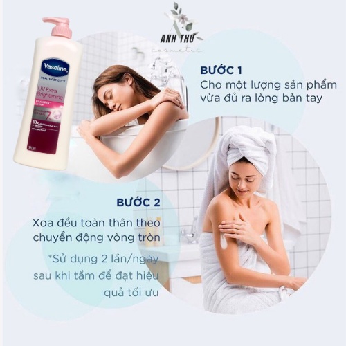 Lotion trắng da,dưỡng ẩm,chống nắng Vaseline 10x 380ml/vaseline dưỡng ẩm body