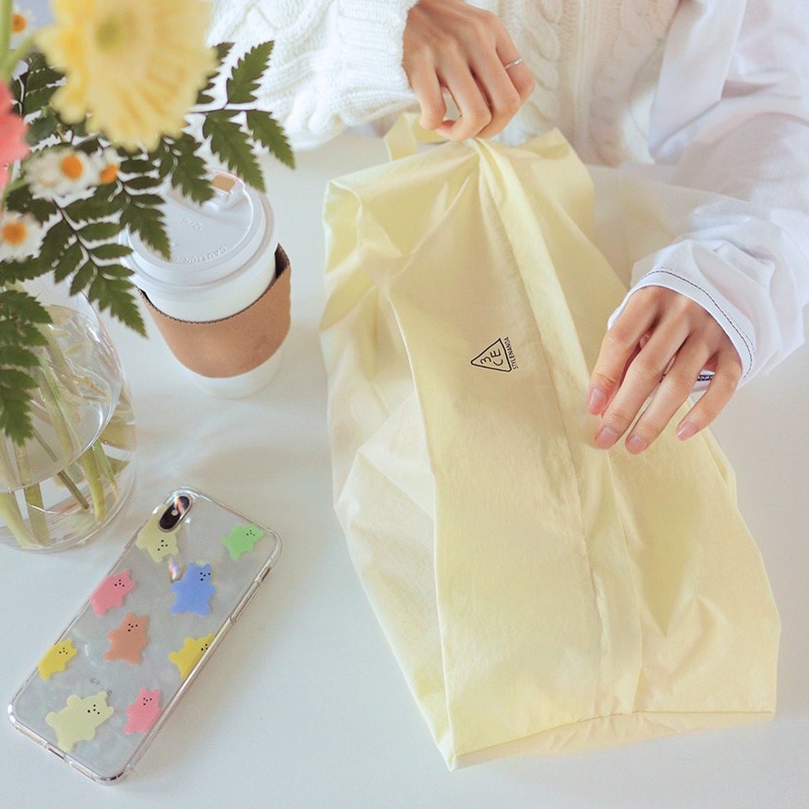 Túi 3CE Airy Nylon Pouch Large - Yellow