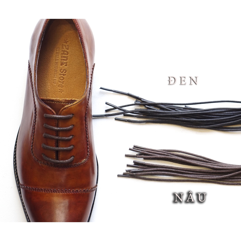 Cặp dây giày bện dù tròn dành cho giày tây và các mẫu giày sử dụng dây tròn