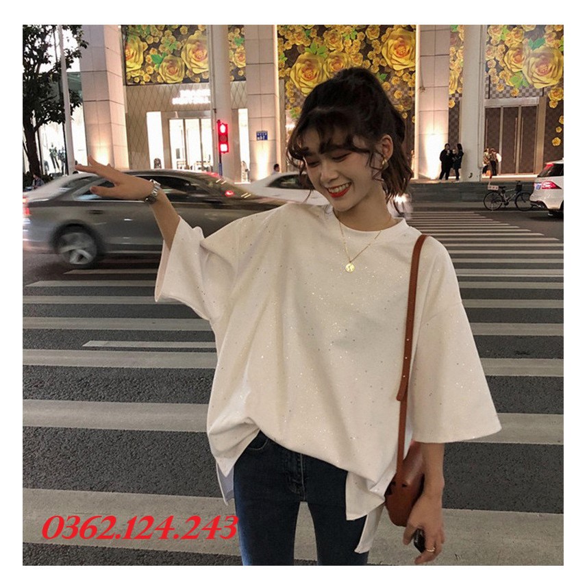 [NHẬP MÃ 20CHT6 GIẢM NGAY 10%] Áo thun nữ kim tuyến form rộng chất mát | BigBuy360 - bigbuy360.vn