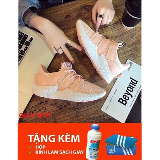 Giày nữ thể thao hồng cam đế trắng hot hit