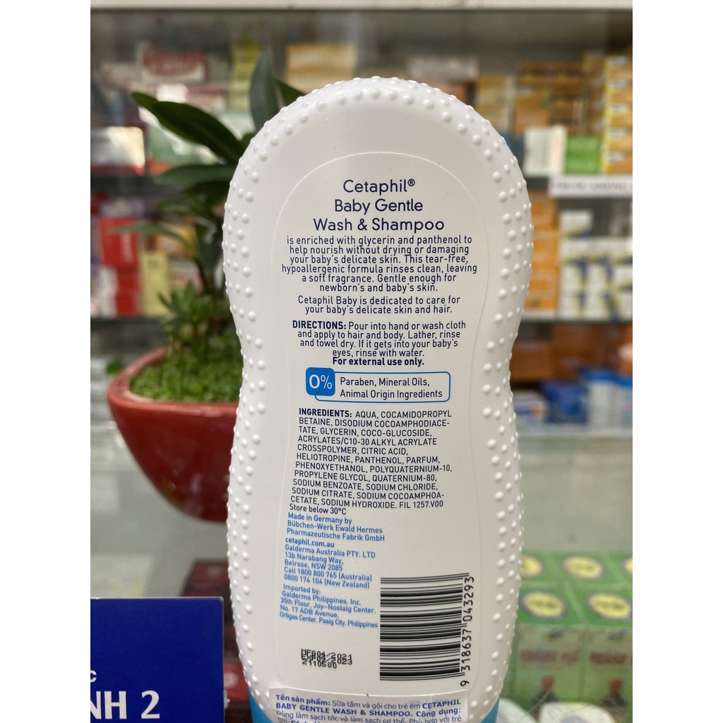 ✅ [Chính Hãng] Sữa tắm dưỡng ẩm dịu lành cho bé Cetaphil Baby Moisturizing Bath &amp; Wash 230ml