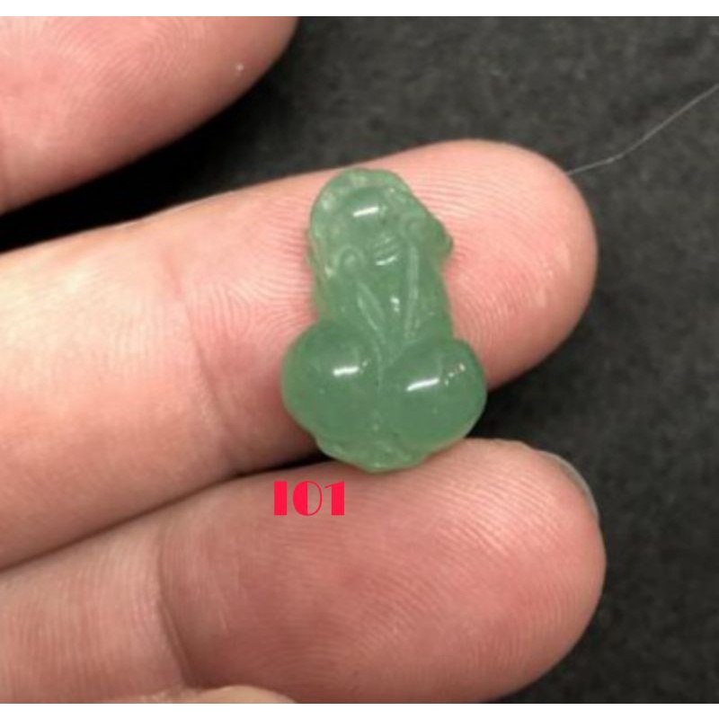 Vòng cổ tỳ hưu đá Xanh chế tác thủ công tự nhiên kích hoạt cung tài lộc