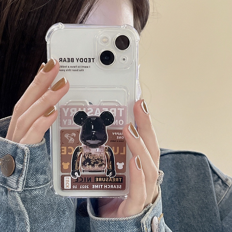 Ốp Điện Thoại Silicon TPU Mềm Trong Suốt Chống Sốc Có Ngăn Đựng Thẻ Cho Iphone 13 Pro Max 12 11 Pro Max Xs X Xr 6s Plus 8 7 Plus Se20