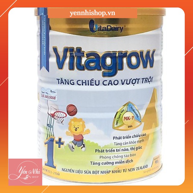 [NHẬP MÃ MUỖNG ĐỔI QUÀ] Sữa bột Vitagrow 1+ lon 900g date 2023(tăng chiều cao vượt trội)