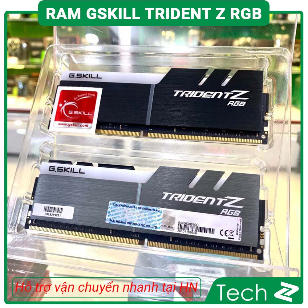 RAM Desktop Gskill Trident Z RGB 16GB (2x8GB) / 32GB (2x16GB) / 64GB (2x32GB) DDR4 3200MHz