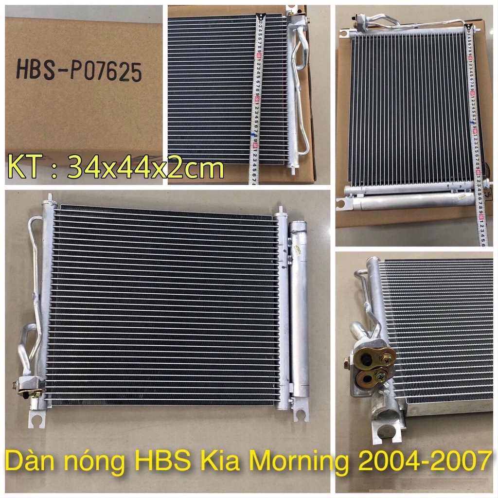 Dàn nóng HBS xe con Kia (Morning / Forte / Rio / Carens / K3000) (hàng mới 100%)