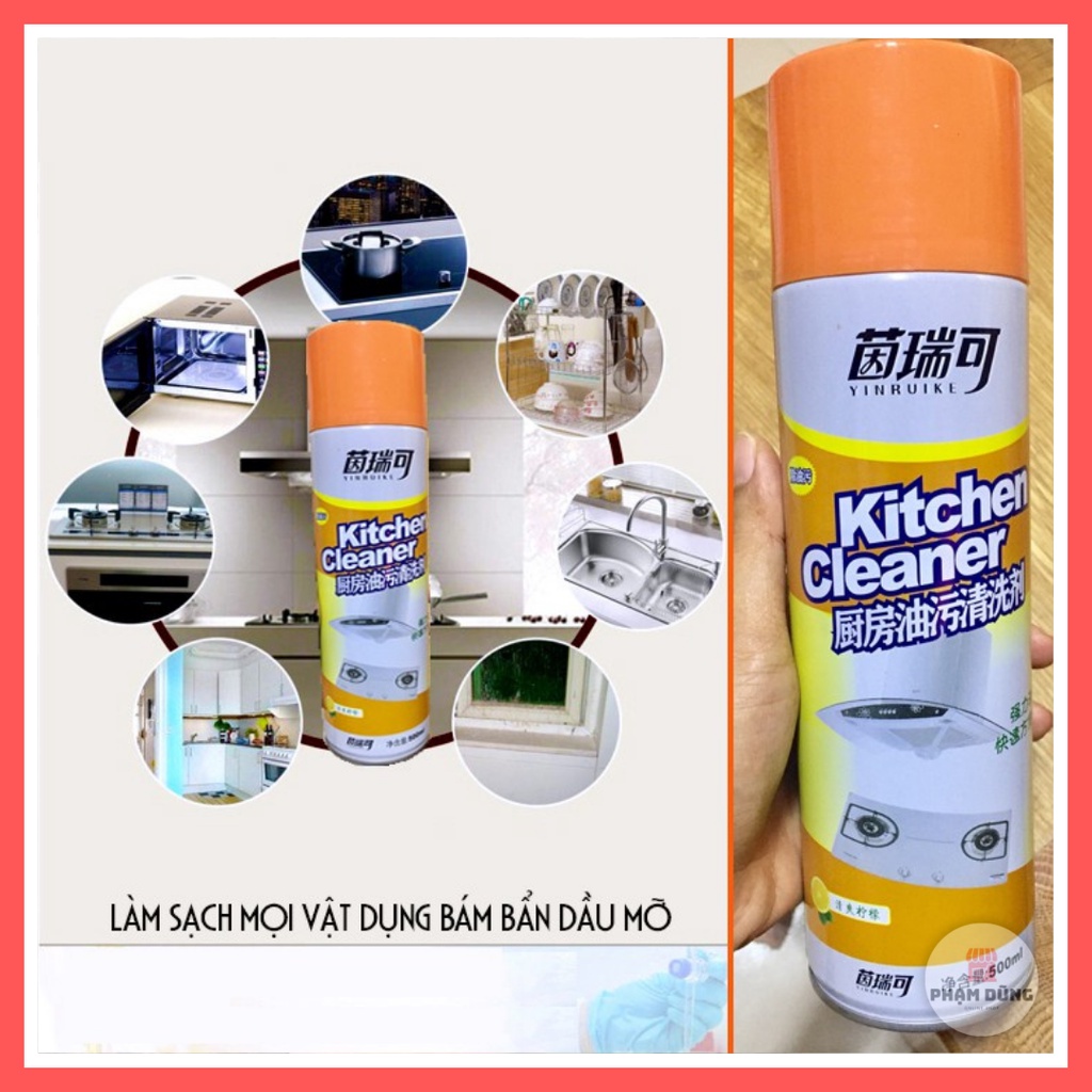 Bình Xịt Bọt Tuyết Vệ Sinh Nhà Bếp , Chai Xịt Vê Sinh Đa Năng Kitchen Cleaner