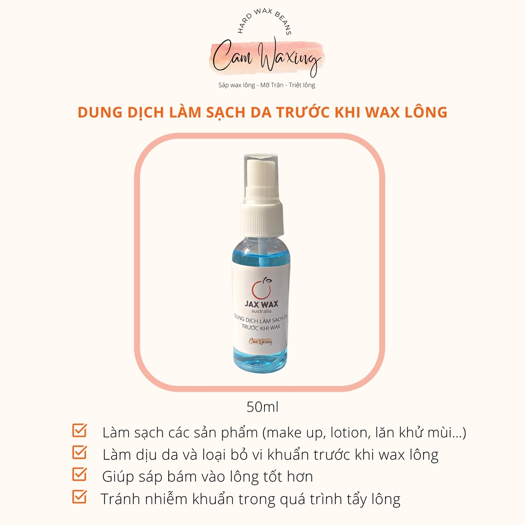 DUNG DỊCH LÀM SẠCH DA TRƯỚC KHI TẨY LÔNG TRIỆT LÔNG