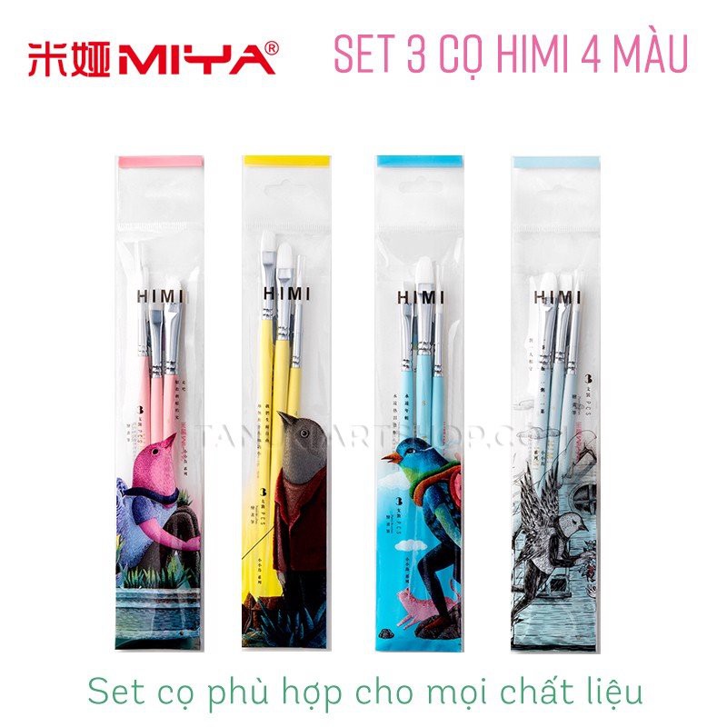 Set 3 cọ Himi đa chất liệu