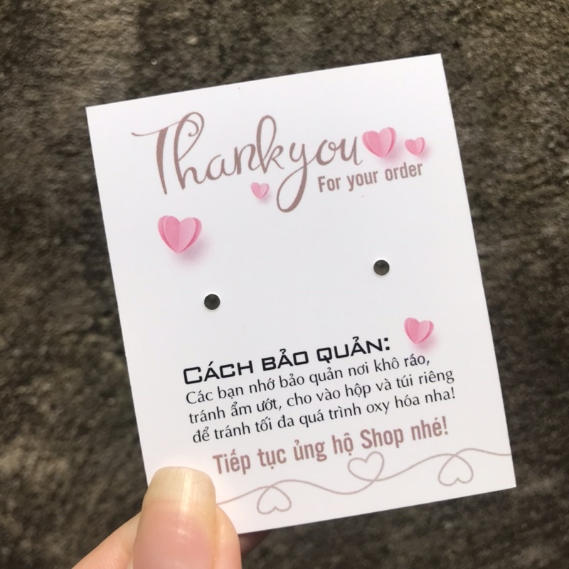 100 chiếc tag bìa treo khuyên, thẻ treo bông tai, Earring hang tags, giấy dày, kích thước 7x5.4cm mẫu 08