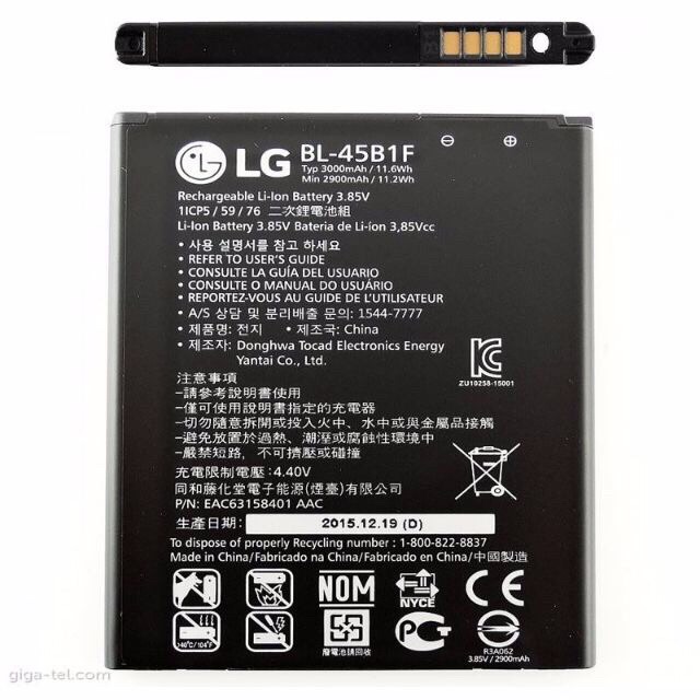 Pin LG V10(BL-45B1F)-3000mAh Original Battery(bảo hành 3 tháng)