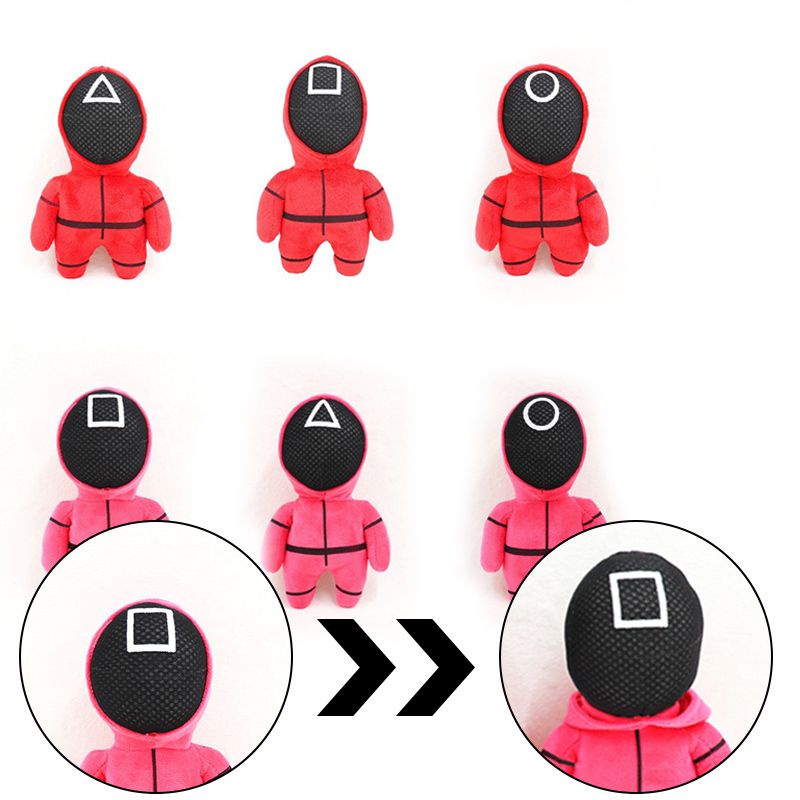 Thú Nhồi Bông Hình Nhân Vật Red Squid Guard Worker Staff 001 456 # 218