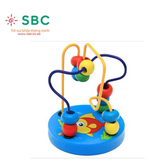 Luồn hạt gỗ mini cho bé