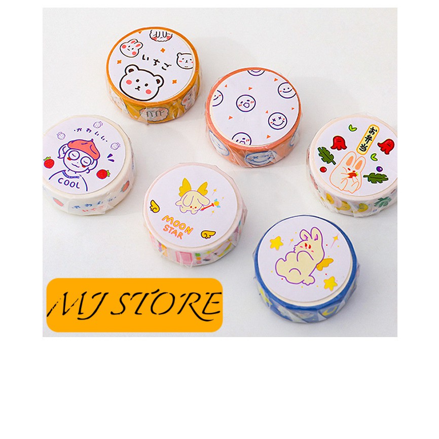 Băng keo hoạt hình cute - washi tape - mjstore