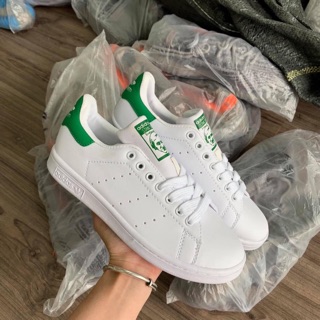 (Video cận cảnh) Giày thể thao sneaker stan smith gót xanh