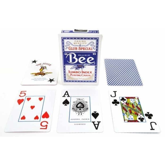 Bài ảo thuật : Cards Bee Poker Jumbo Index (Blue)
