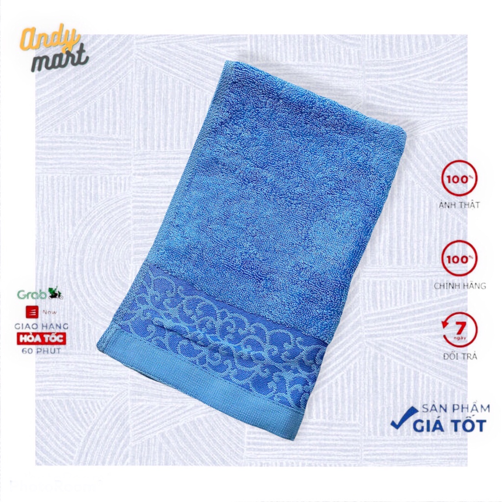 Khăn mặt cao cấp xuất Nhật sợi cotton dày dặn, mềm mại, thấm hút tốt kt 30x50cm