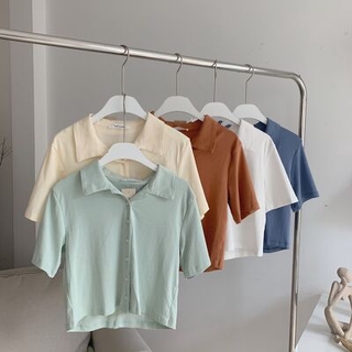 Áo Croptop polo có khuy A-3F196