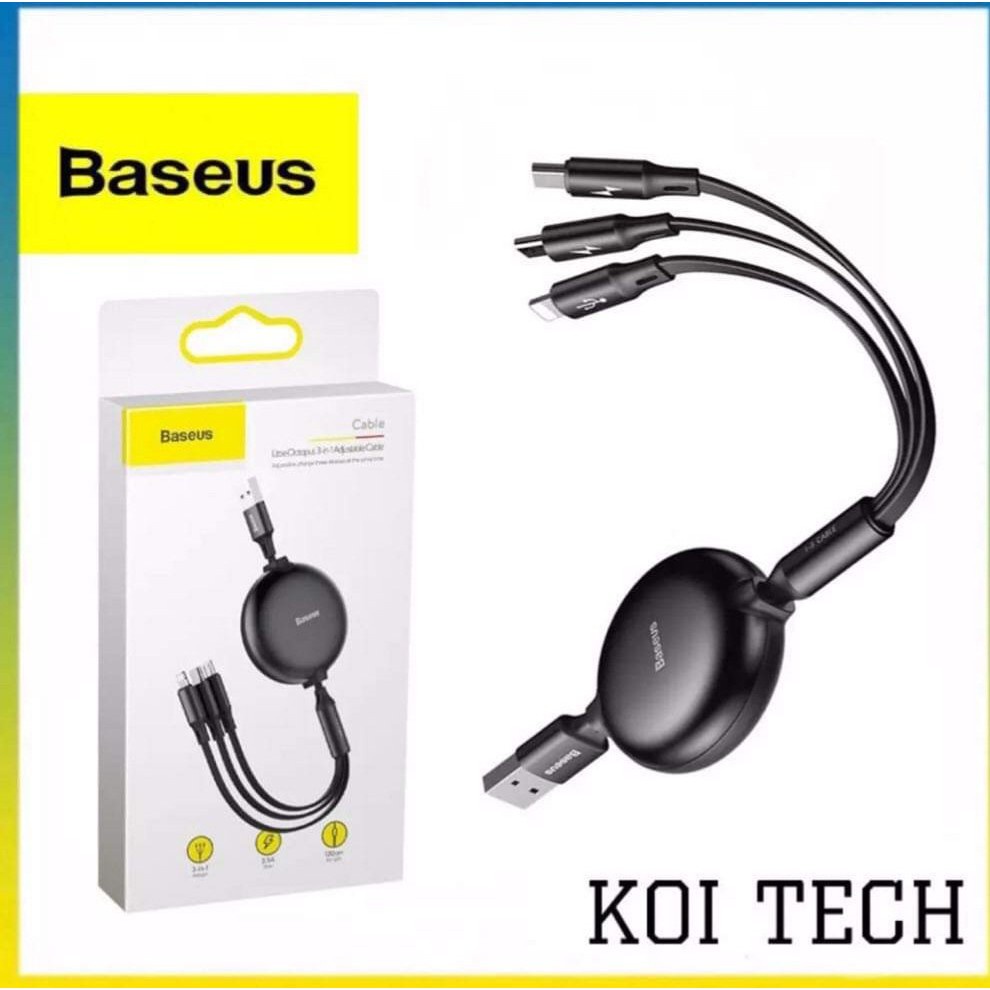 Cáp Sạc Đa Năng Siêu Nhanh Baseus 3 in 1  Chính Hãng Bảo Hành 1 Năm