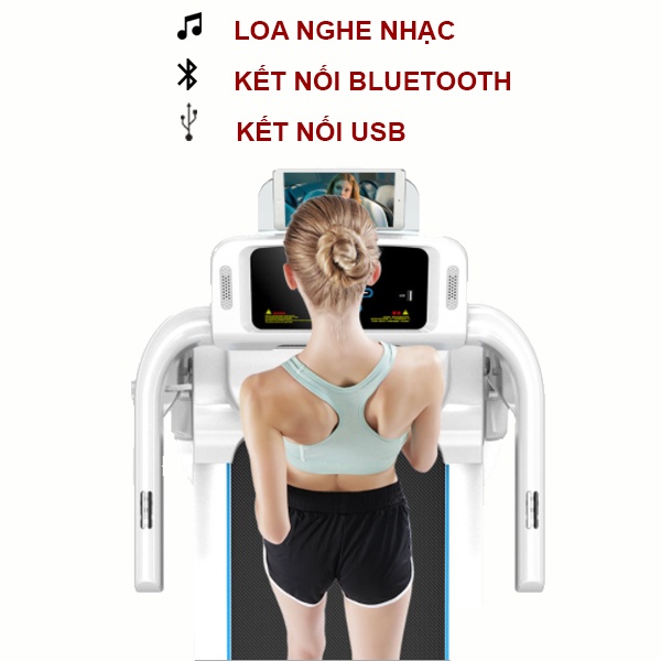 Máy chạy bộ điện FUJILA FITNESS - Có loa nghe nhạc, kết nối Bluetooth, chống ồn, gấp gọn tiện lợi [BẢO HÀNH 3 NĂM]