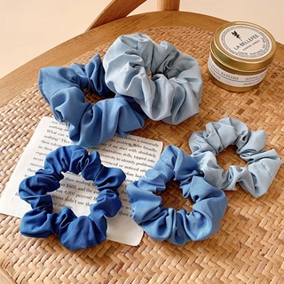 Blue~Blue hair tie cotton material hair accessories fashion accessories