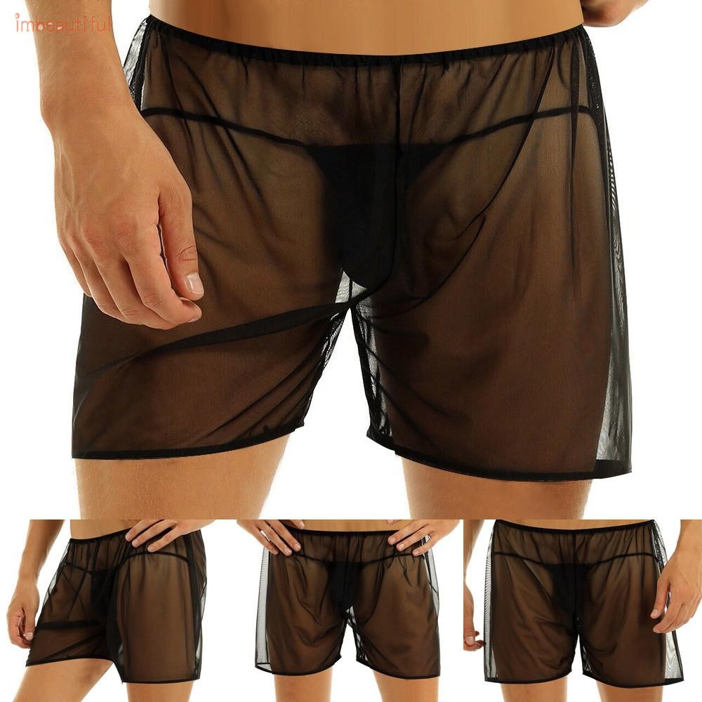 Quần lót boxer ngắn thoáng khí nhìn xuyên thấu thời trang quyến rũ cho nam chất lượng cao