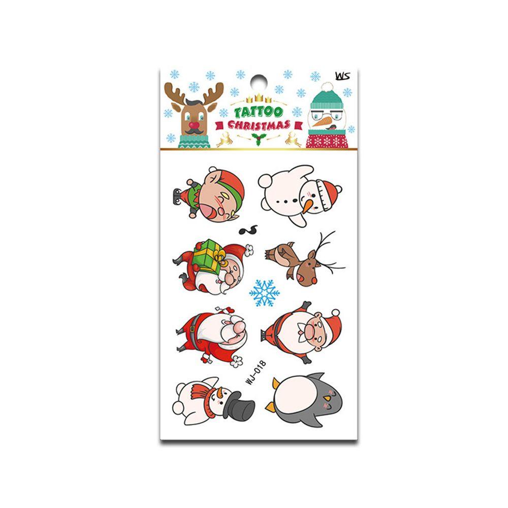Hình Xăm Dán Tạm Thời Họa Tiết Ông Già Noel Tuần Lộc Giáng Sinh