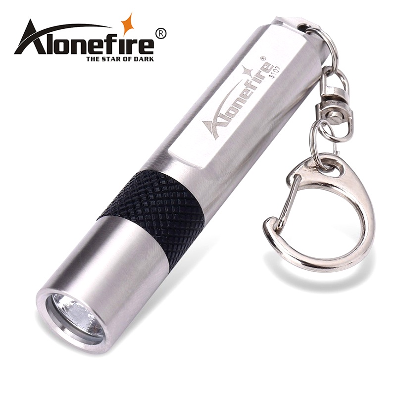 Móc khóa đèn pin Mini S107 3 chế độ chống nước bằng thép không gỉ