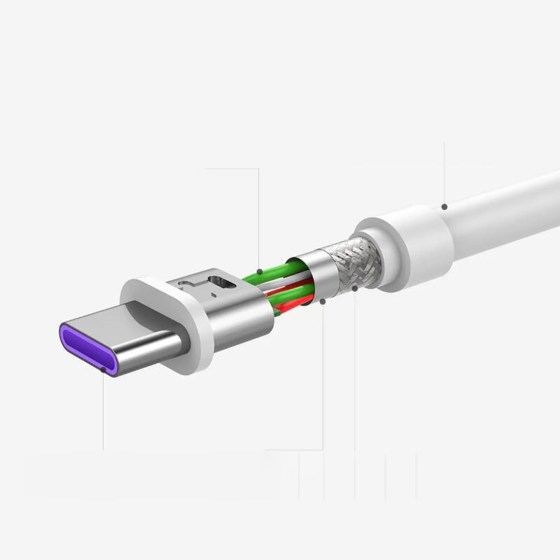 [Mã 99ELHA giảm 7% đơn 300K] Cáp sạc và truyền dữ liệu từ cổng USB 2.0 sang USB type C 5A dài 2m UGREEN US253